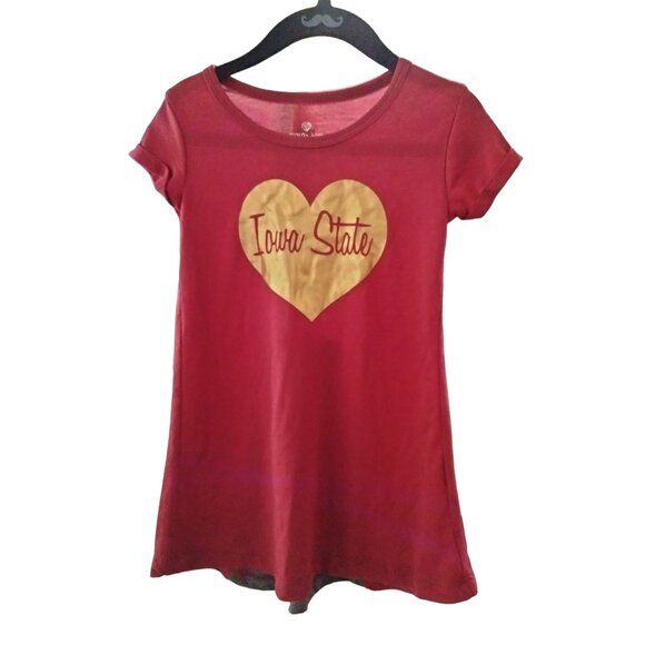 Colosseum Iowa State Size 2T Dress Girls Red Gold Heart Cute Game Day Outfit - Picture 2 of 5